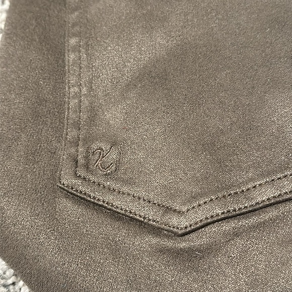 Toothpick skinny faux suede pants - Picture 2 of 10